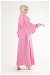 Flywheel Cuff Piece Abaya Suit Pink - Thumbnail