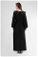 Frilly Baby Collar Dress Black - Thumbnail