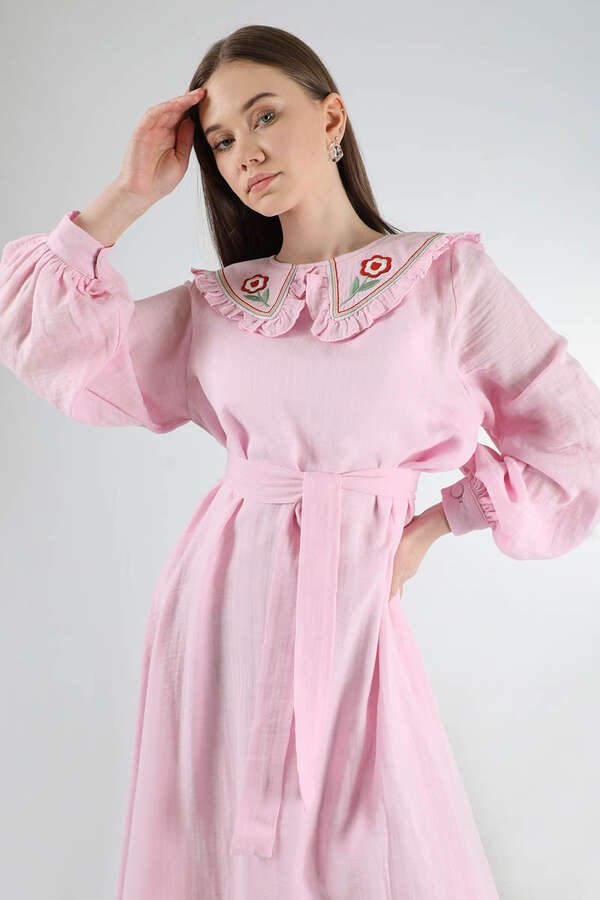 Frilly Baby Collar Dress Pink