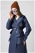 Frilly Trench Navy Blue - Thumbnail