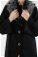 Furry Buttoned Cachet Coat Black - Thumbnail