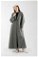 Zulays - Furry Buttoned Cachet Coat Gray