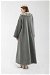 Furry Buttoned Cachet Coat Gray - Thumbnail