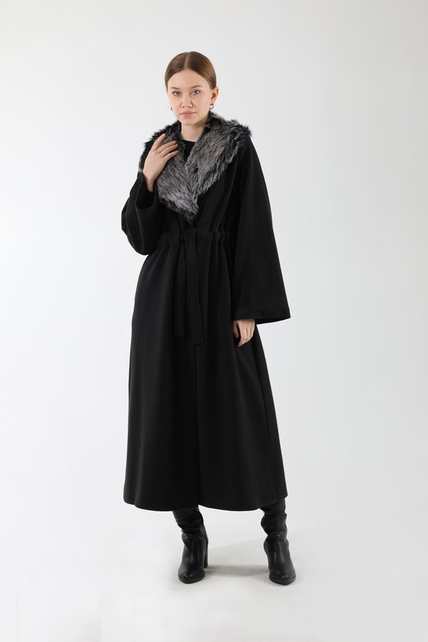 Zulays - Furry Cachet Coat Black