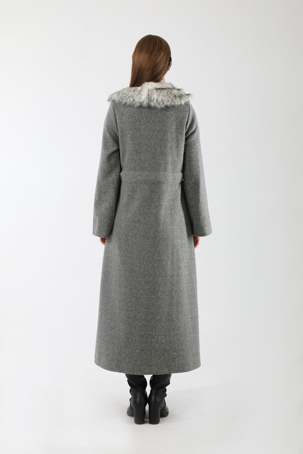 Furry Cachet Coat Grey