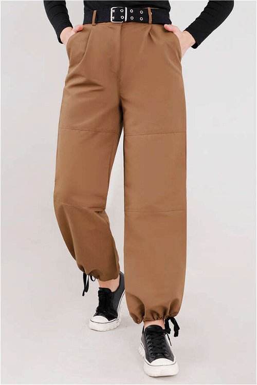 Gabardine Cargo Pants Tan