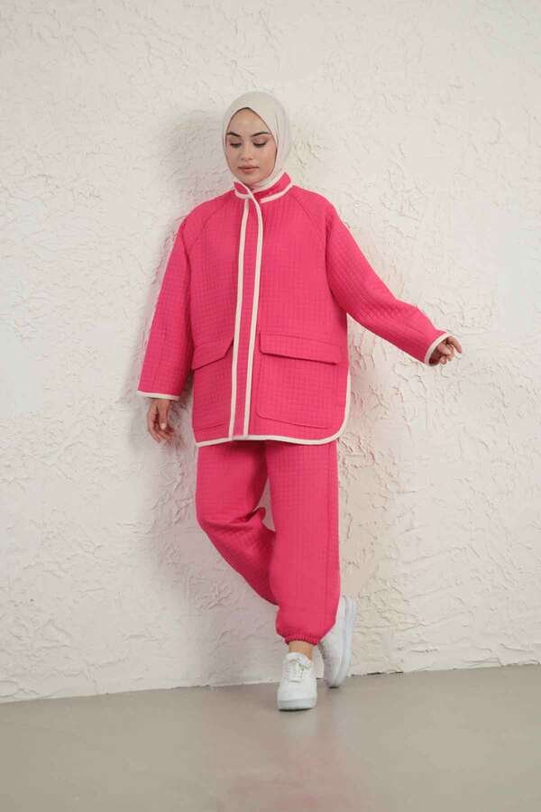Garnish Quilted Suit Pink
