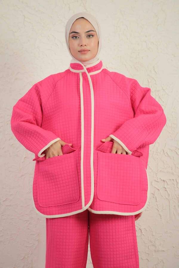 Garnish Quilted Suit Pink