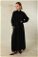 Medine İpeği Elbise Siyah - Thumbnail