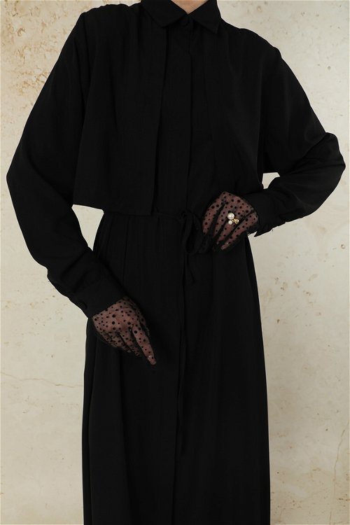 Medine İpeği Elbise Siyah