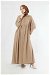 Hat Dress Abaya Beige - Thumbnail