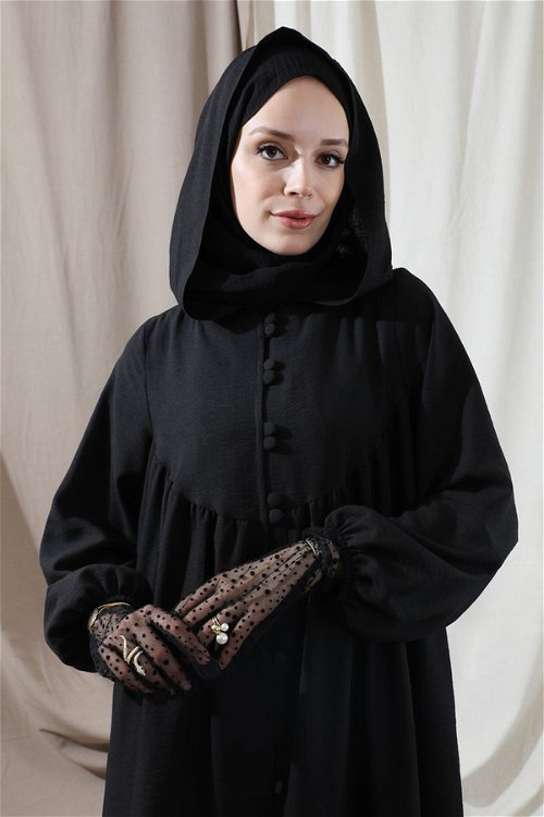 Hat Dress Abaya Black
