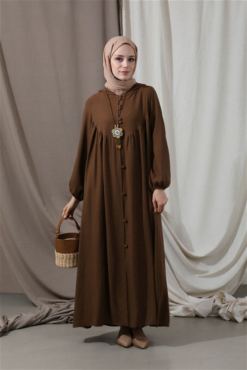 Zulays - Hat Dress Abaya Brown