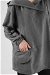 Hooded Pocket Detailed Sweatshirt Dark Grey - Thumbnail