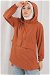 Hooded Pocket Sweatshirt Peach - Thumbnail