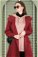 Hooded With Pockets Trench Claret Red - Thumbnail