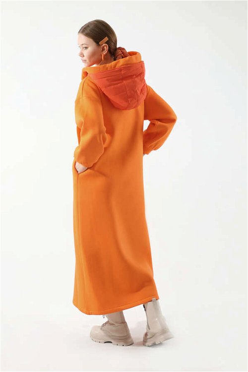 Hoodie Dress Orange.
