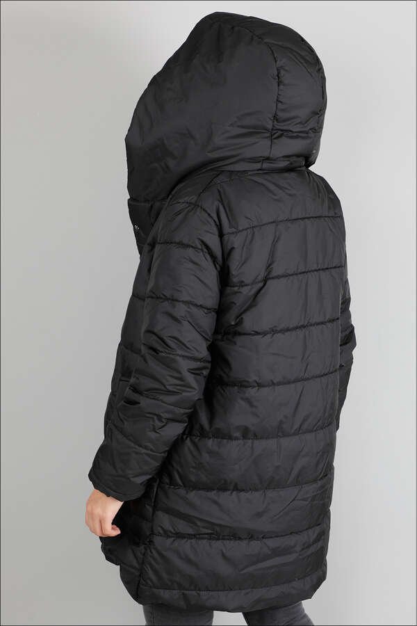 Hooded Inflatable Coat Black