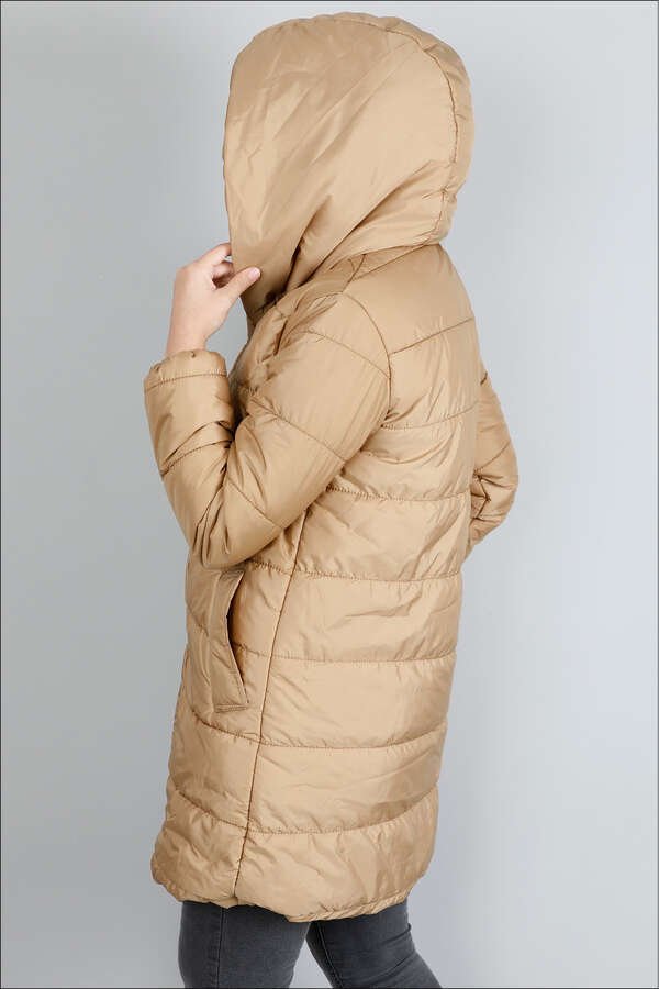 Hooded Inflatable Coat Camel
