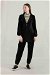 Hooded Velvet Suit Black - Thumbnail