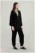 Hooded Velvet Suit Black - Thumbnail