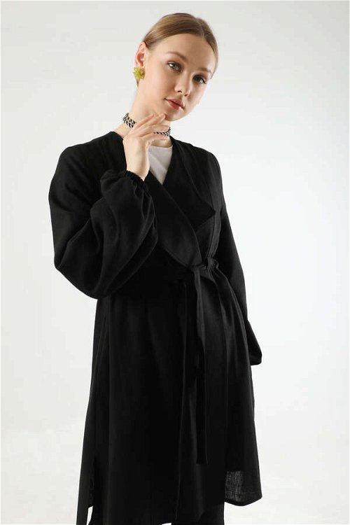İspanyol Paça Kimono Takım Siyah
