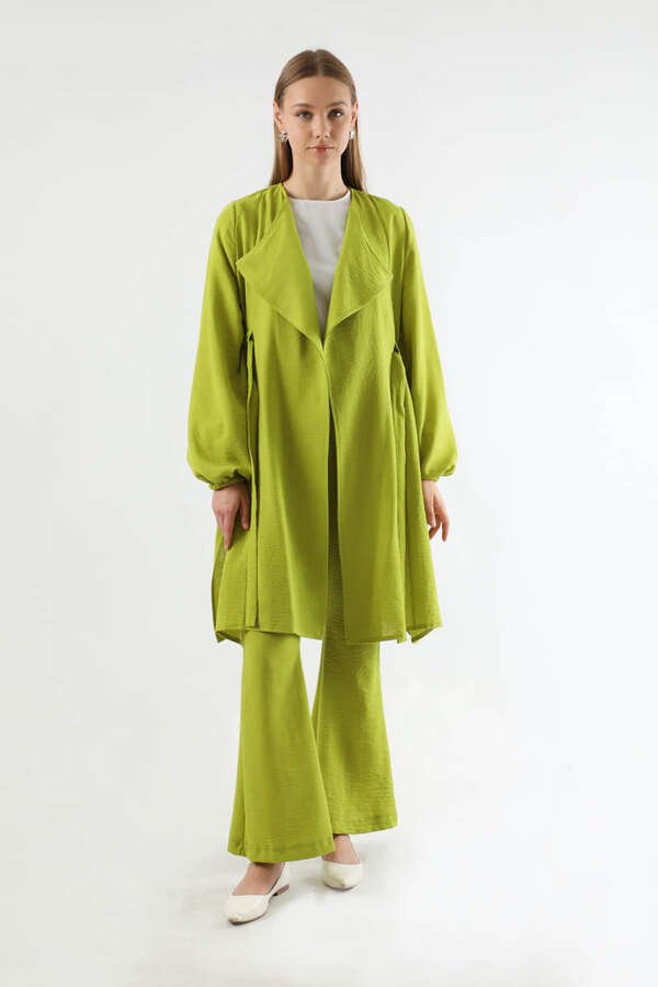 İspanyol Paça Kimono Takım Yağ Yeşili