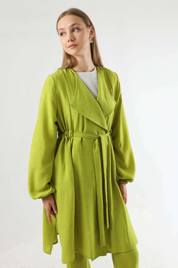 İspanyol Paça Kimono Takım Yağ Yeşili