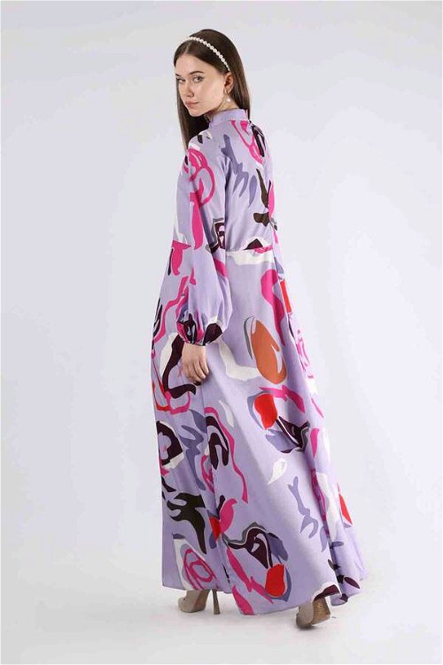 Jane Patterned Dress Lilac