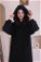 Kapüşonlu Elbise Siyah - Thumbnail