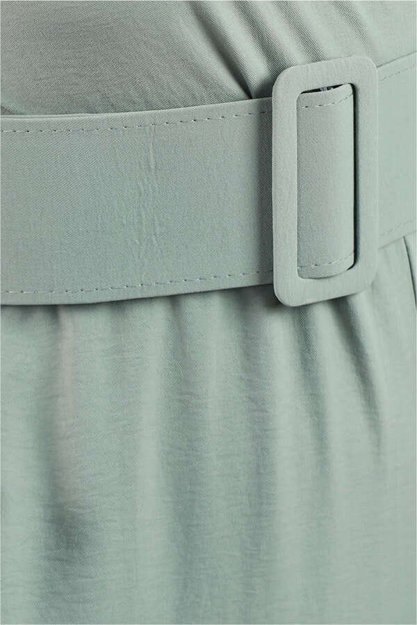 Belted Plain Jumpsuit Mint