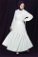 Kemerli Kol Detaylı Elbise Beyaz - Thumbnail