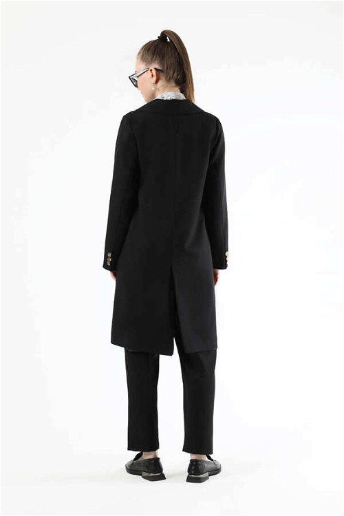 Klasik Blazer Ceket Takım Siyah