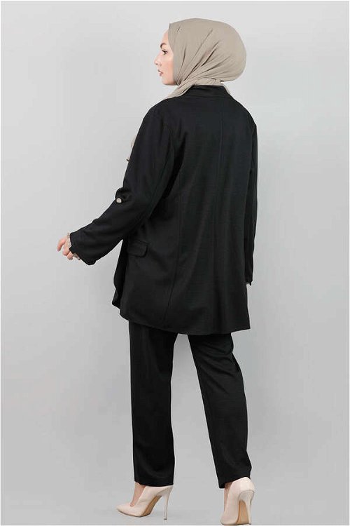 Klasik Pantolonlu Ceket Takım Siyah