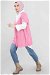 Knit Patterned Sweater Pink - Thumbnail