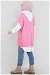 Knit Patterned Sweater Pink - Thumbnail