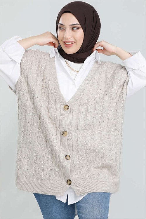 Knit Patterned Sweater Stone
