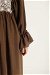 Lace Detail Frilly Dress Brown - Thumbnail