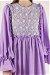 Lace Detail Frilly Dress Lilac - Thumbnail
