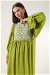Lace Detail Frilly Dress Pistachio Green - Thumbnail