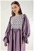 Lace Detail Frilly Dress Purple - Thumbnail