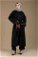 Zulays - Lace Detailed Abaya Suit Black