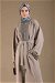 Lace Detailed Abaya Suit Mink - Thumbnail