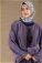 Lace Detailed Abaya Suit Purple - Thumbnail
