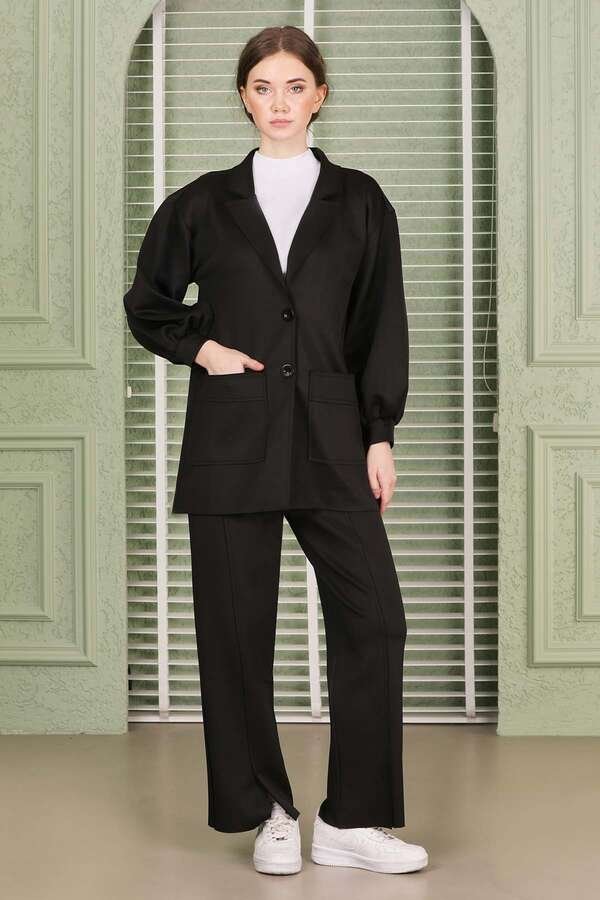 Lara Jacket Pants Suit Black