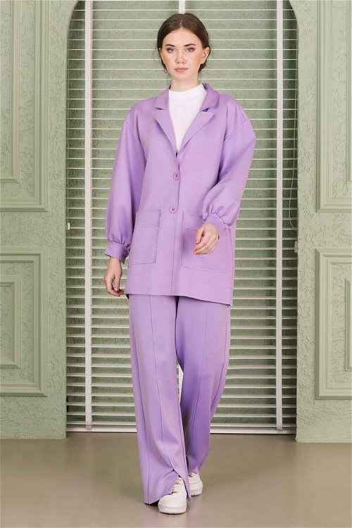 Lara Jacket Pants Suit Lilac