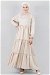 Layered Pleated Dress Beige - Thumbnail