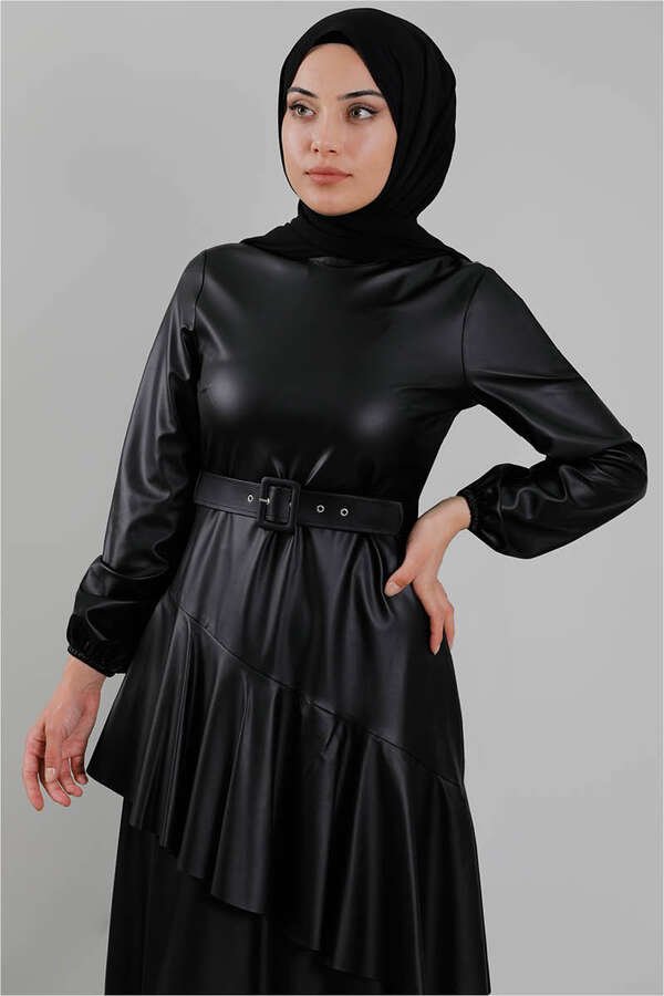 Leather Dress Black