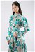 Lily Pattern Dress Mint - Thumbnail