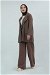 Linen Jacket Suit Brown - Thumbnail